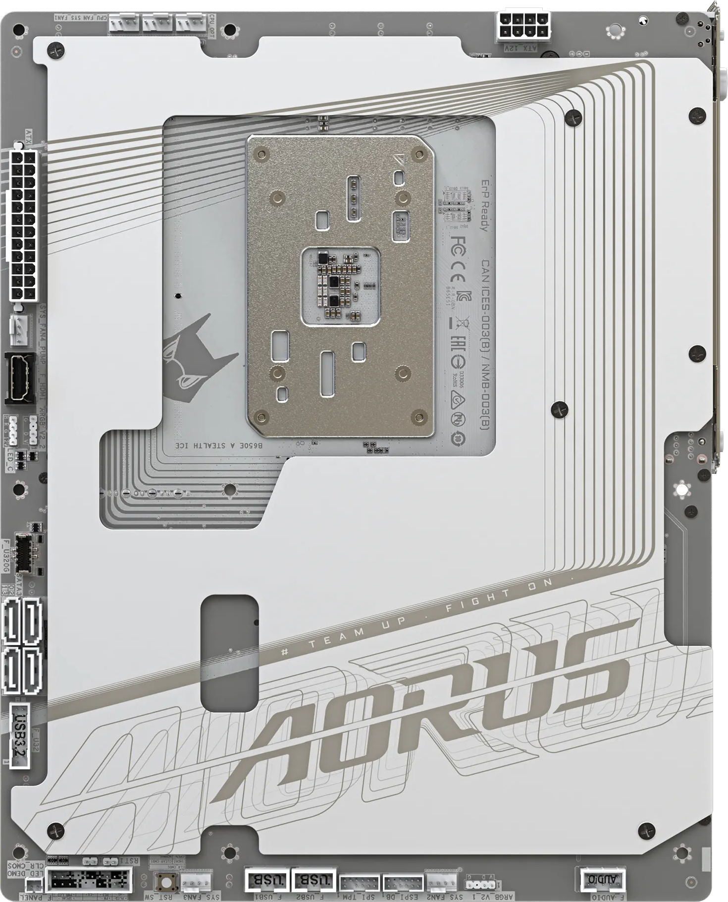 Gigabyte Aorus B650e Stealth Ice Backside