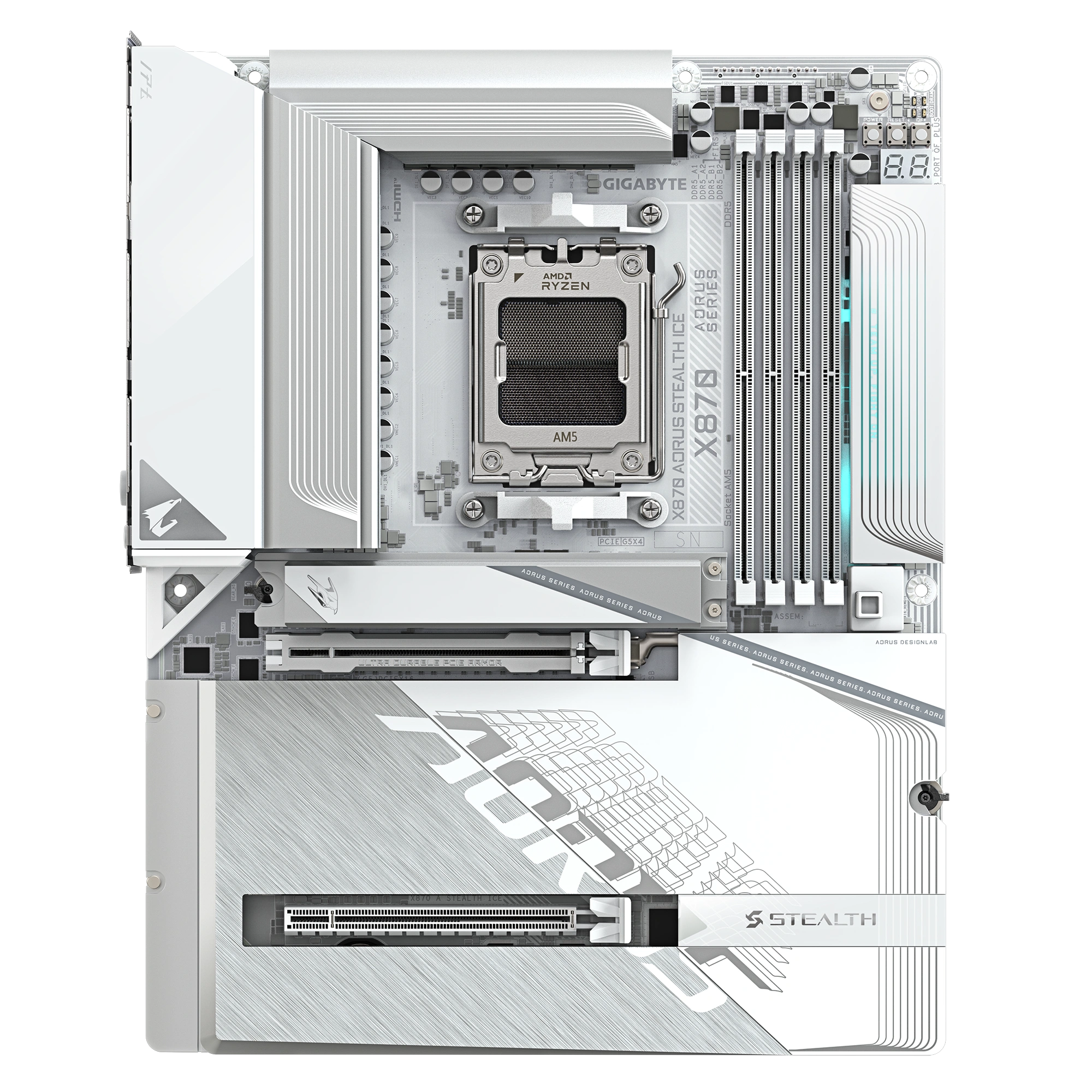 Gigabyte X870 Aorus Stealth Ice Recto