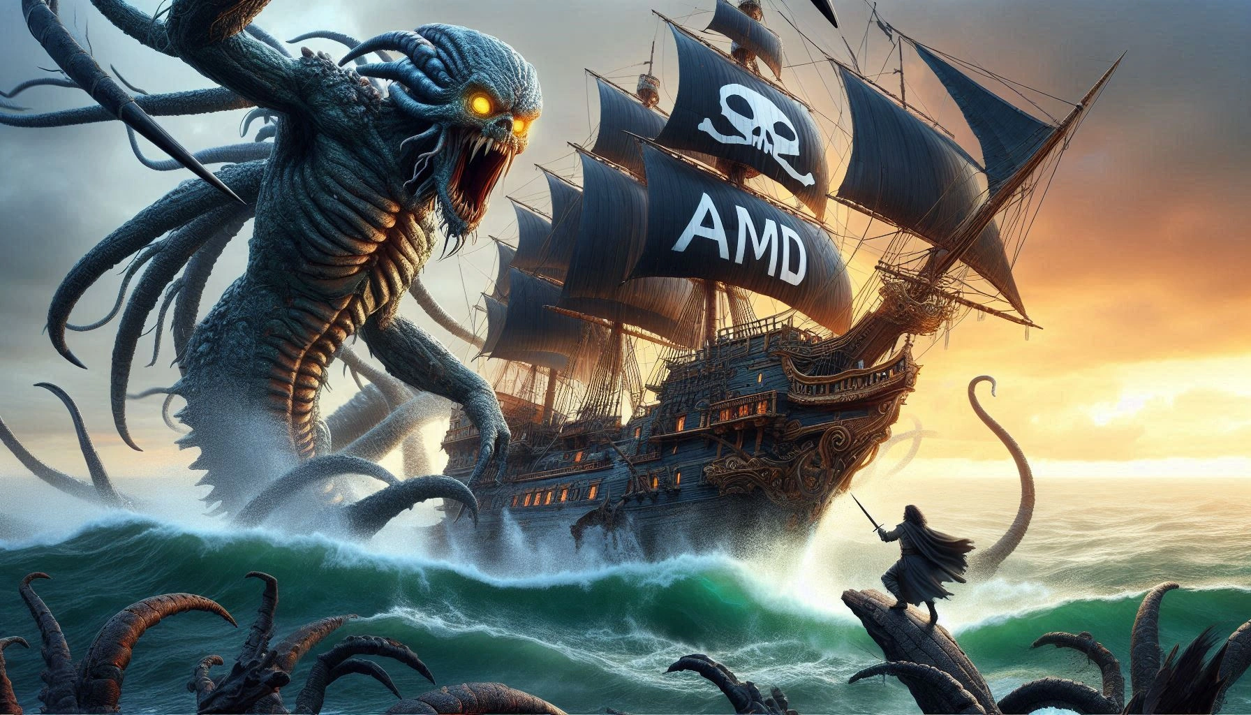 Amd Apu Kraken Illustration