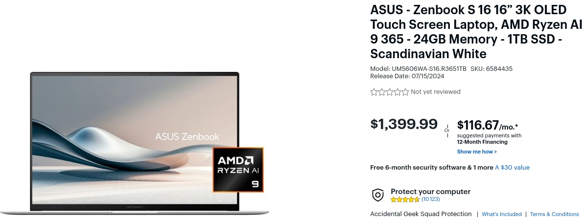 Ryzen Ai 9 365 Asus Zenbook Date