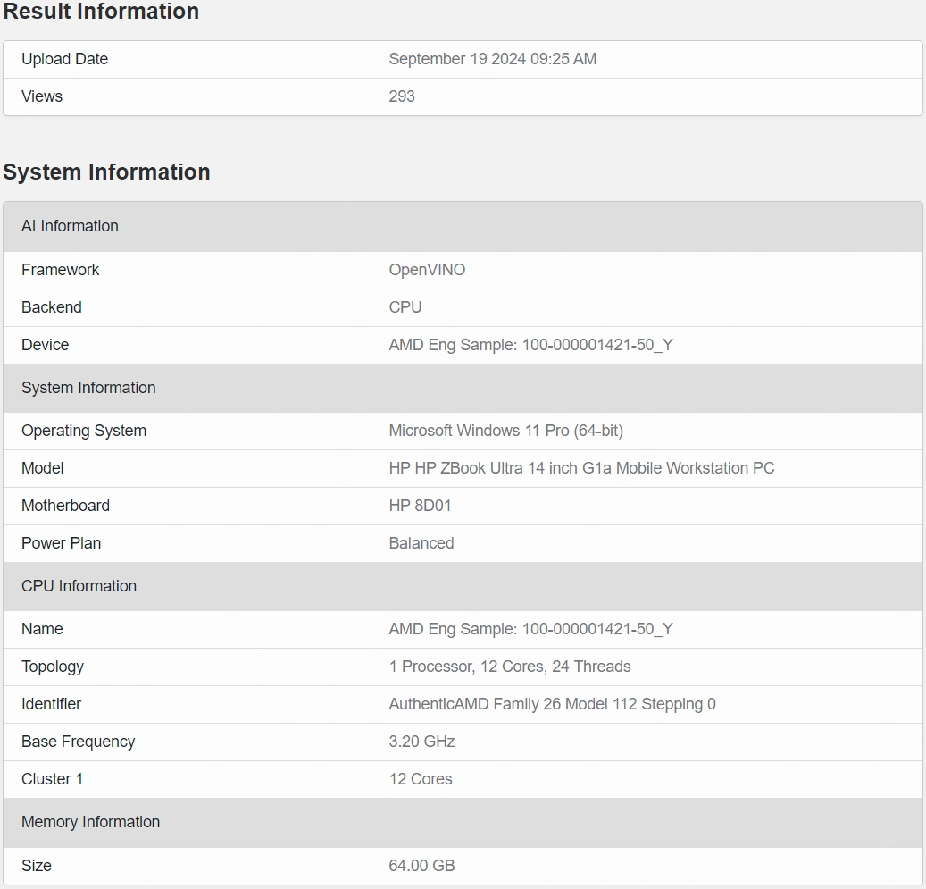 Strix Halo Geekbench Hp Zbook