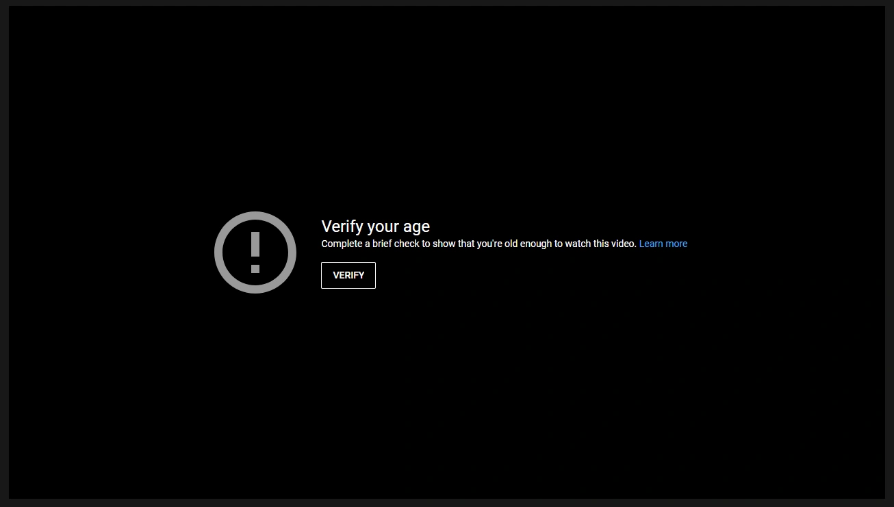 Youtube Verify Age