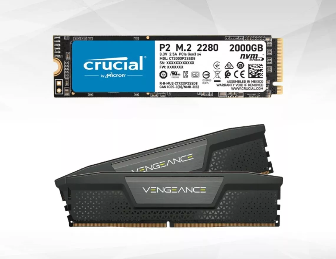 Bon plan] 32Go DDR5-5200 Corsair Vengeance + SSD Crucial P2 2To NVMe à  179,90€ - Hardware & Co