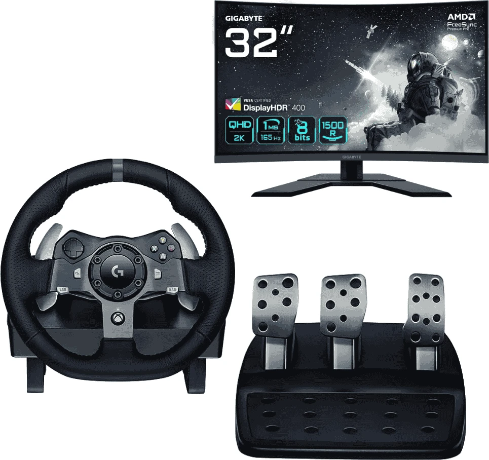 Pack Logitech G920 Gigabyte G32qa