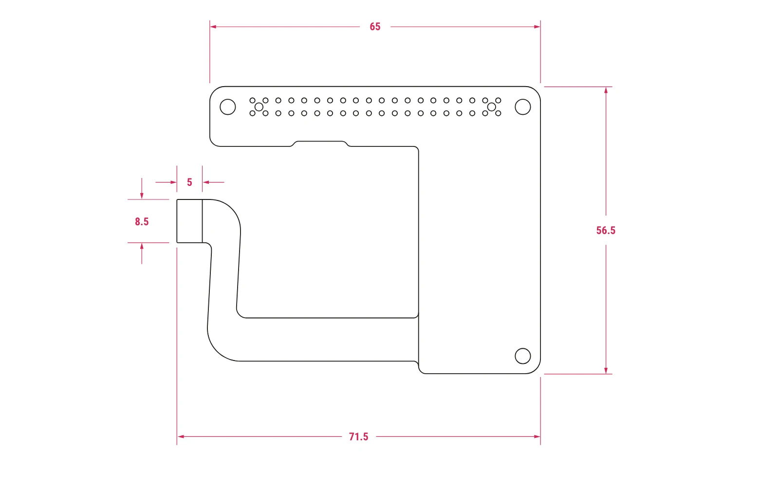 Raspberry Pi 2 Hat Mini Schematics