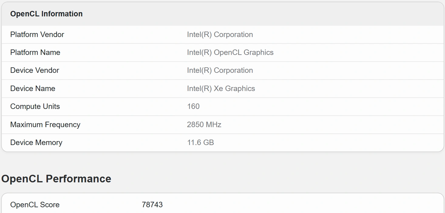 Arc B580 Geekbench Specs Leak