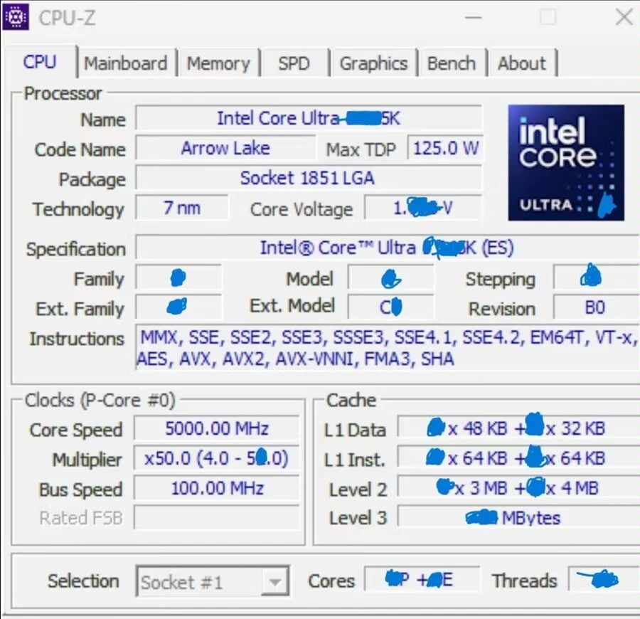 Cpu Z Core Ultra 9 285k Twitter