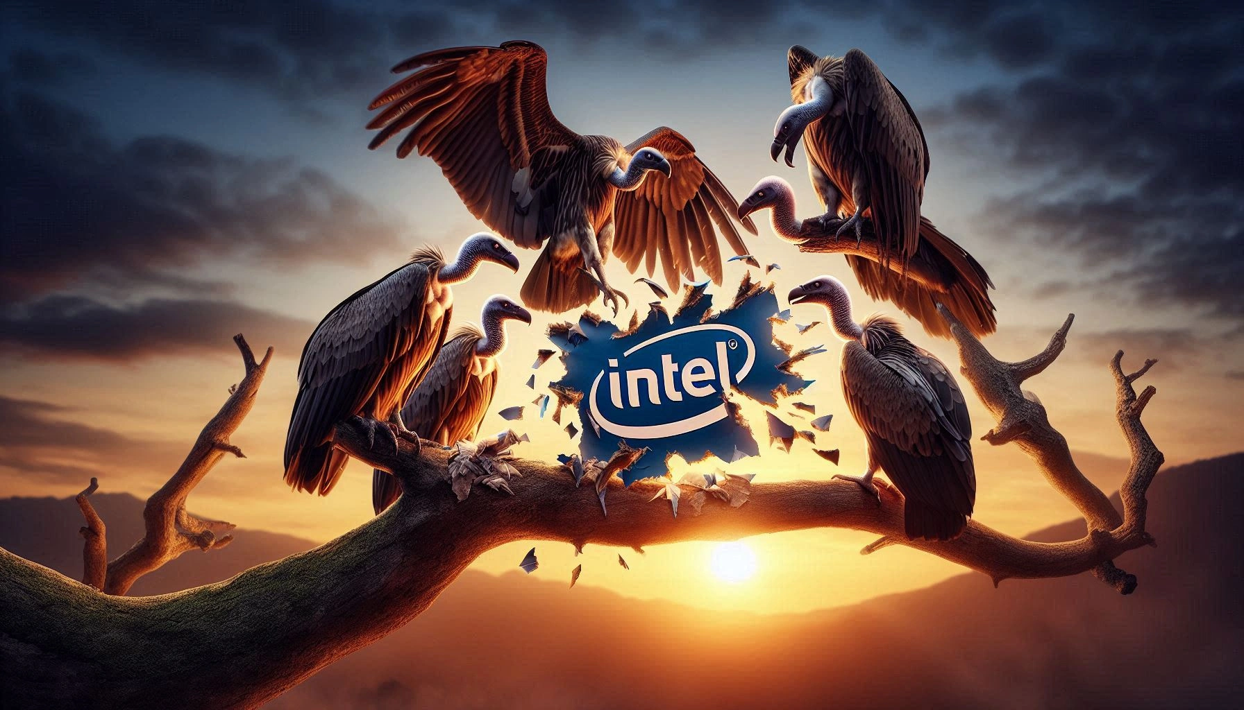 Intel Logo Mange Par Vautours