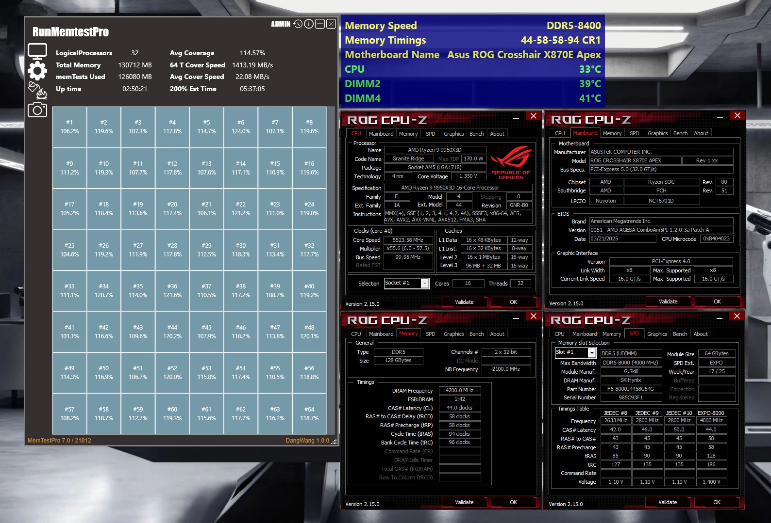 Gskill 2x64go Ddr5 8400 Trident Z5 Neo Rgb