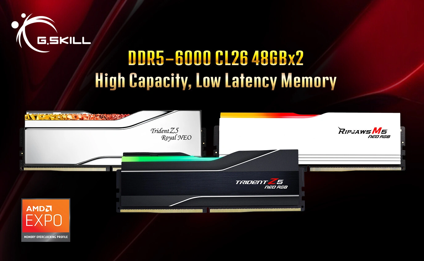 Gskill Ddr5 6000 Cl26 48 Go X2