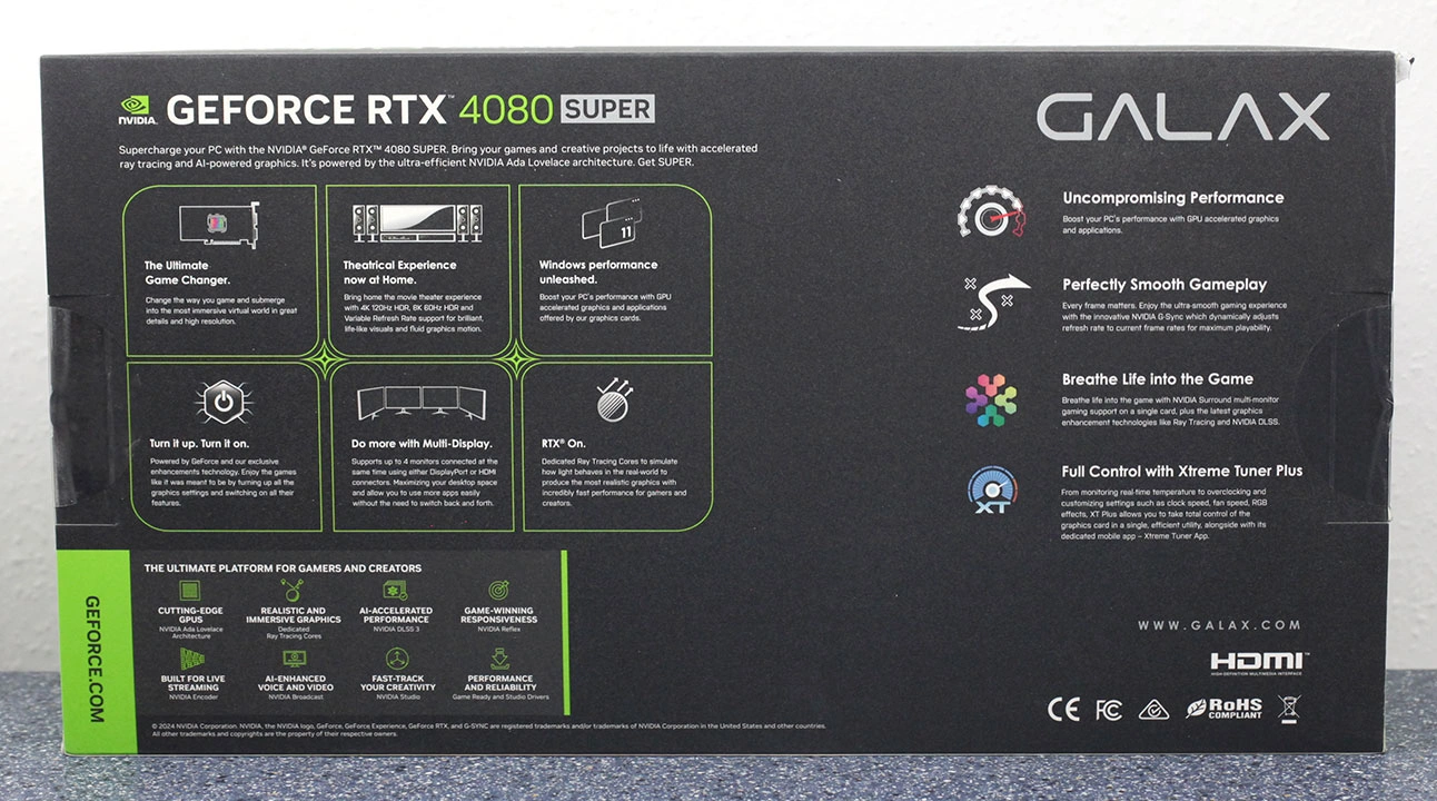 Galax Rtx 4080 Super Boite Dos Tpu