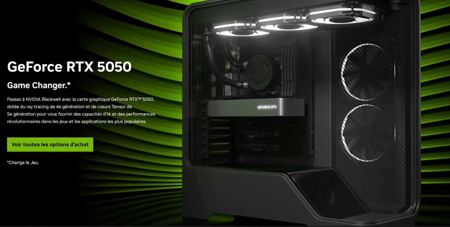 Nvidia Rtx 5050 Page Officielle