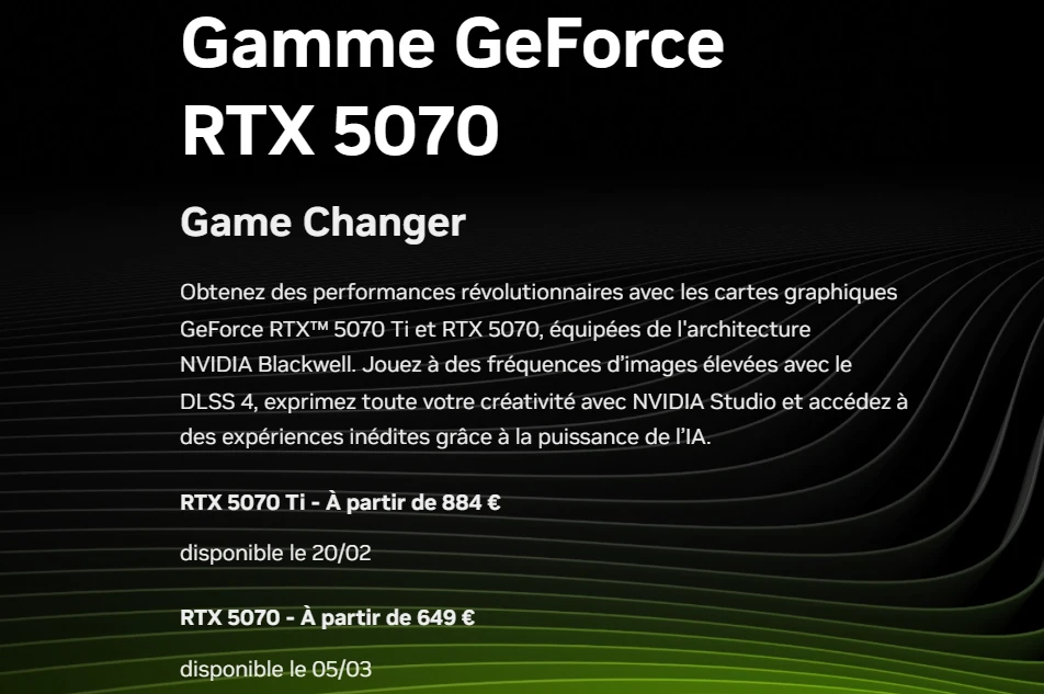 Nvidia Rtx 5070 Series Dates Officielles