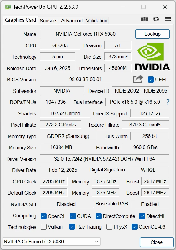 Nvidia Rtx 5080 Fe 104 Rop