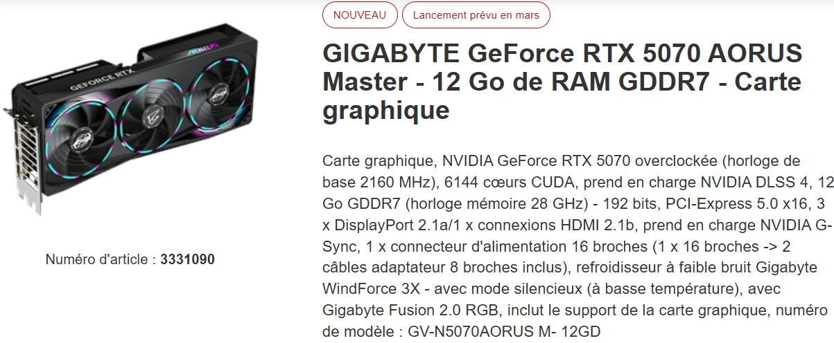 Proshop Rtx 5070 Mars