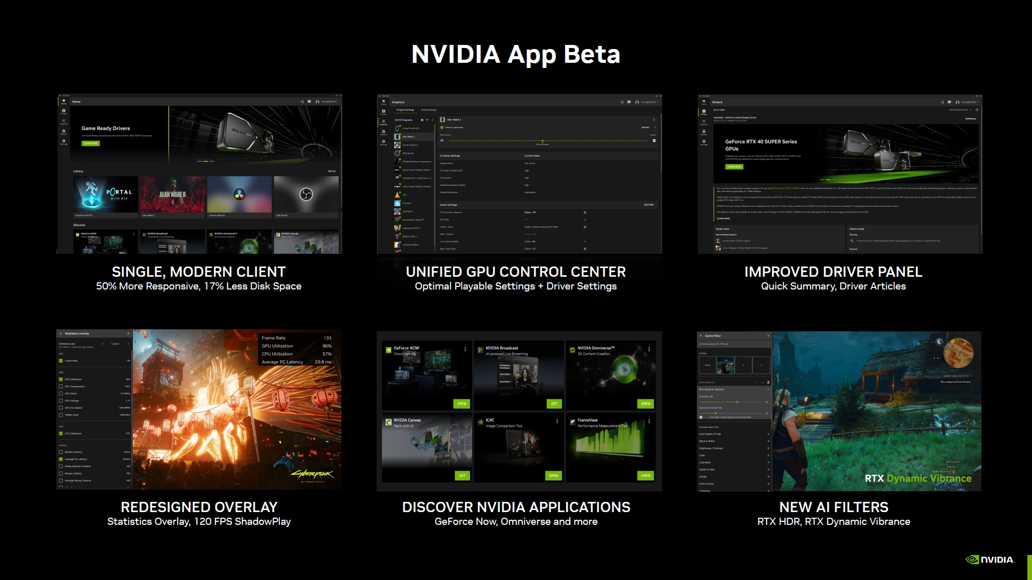 Nvidia App Beta Highlights