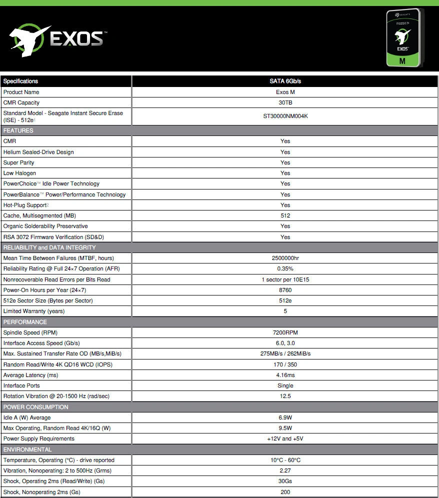 Seagate Exos M 3 Plus 30 To