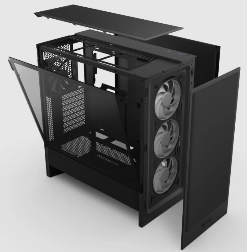 les différentes parties du NZXT H5 Flow RGB 2024