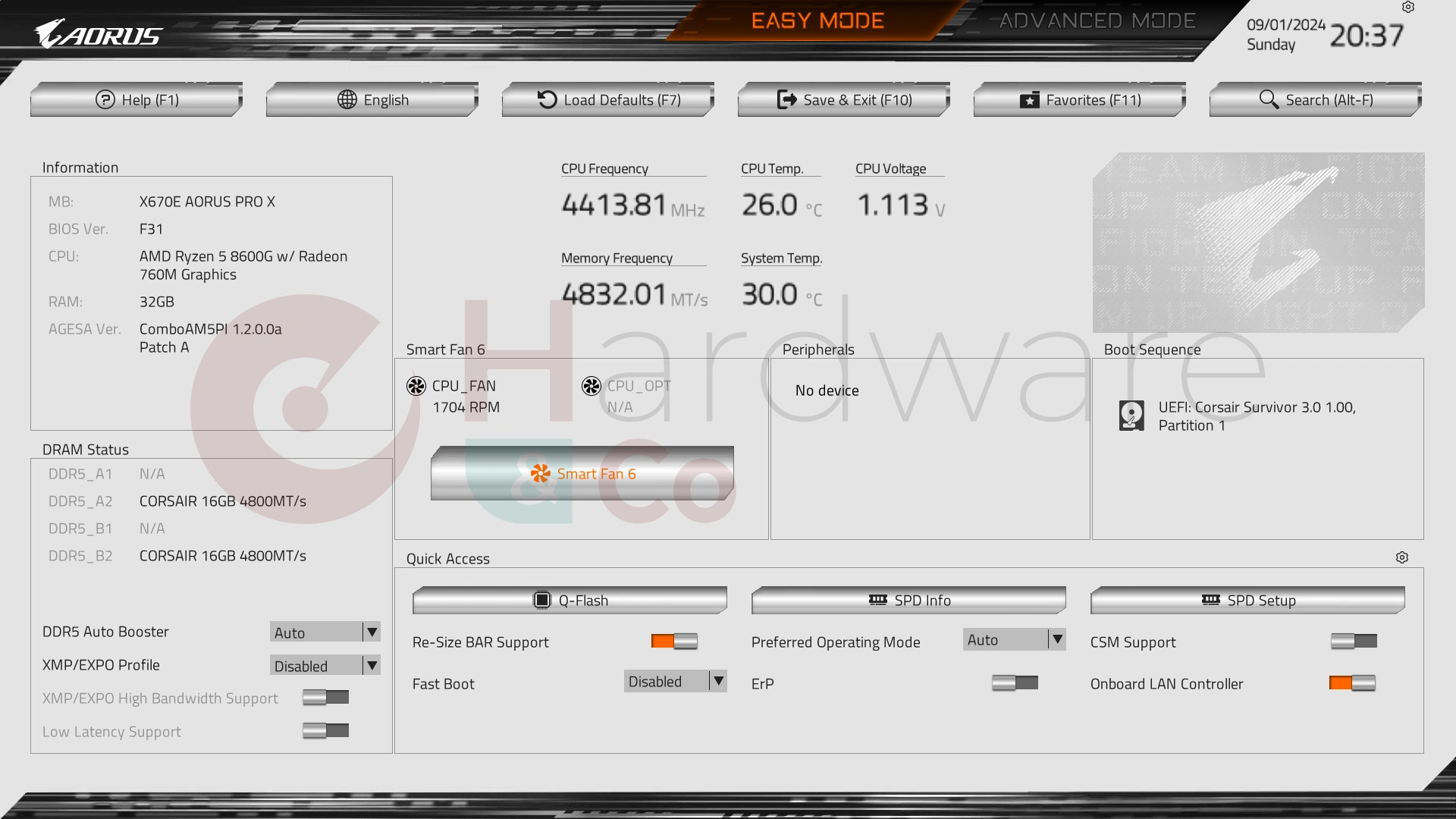 Gigabyte X670e Aorus Pro X White Bios Easy