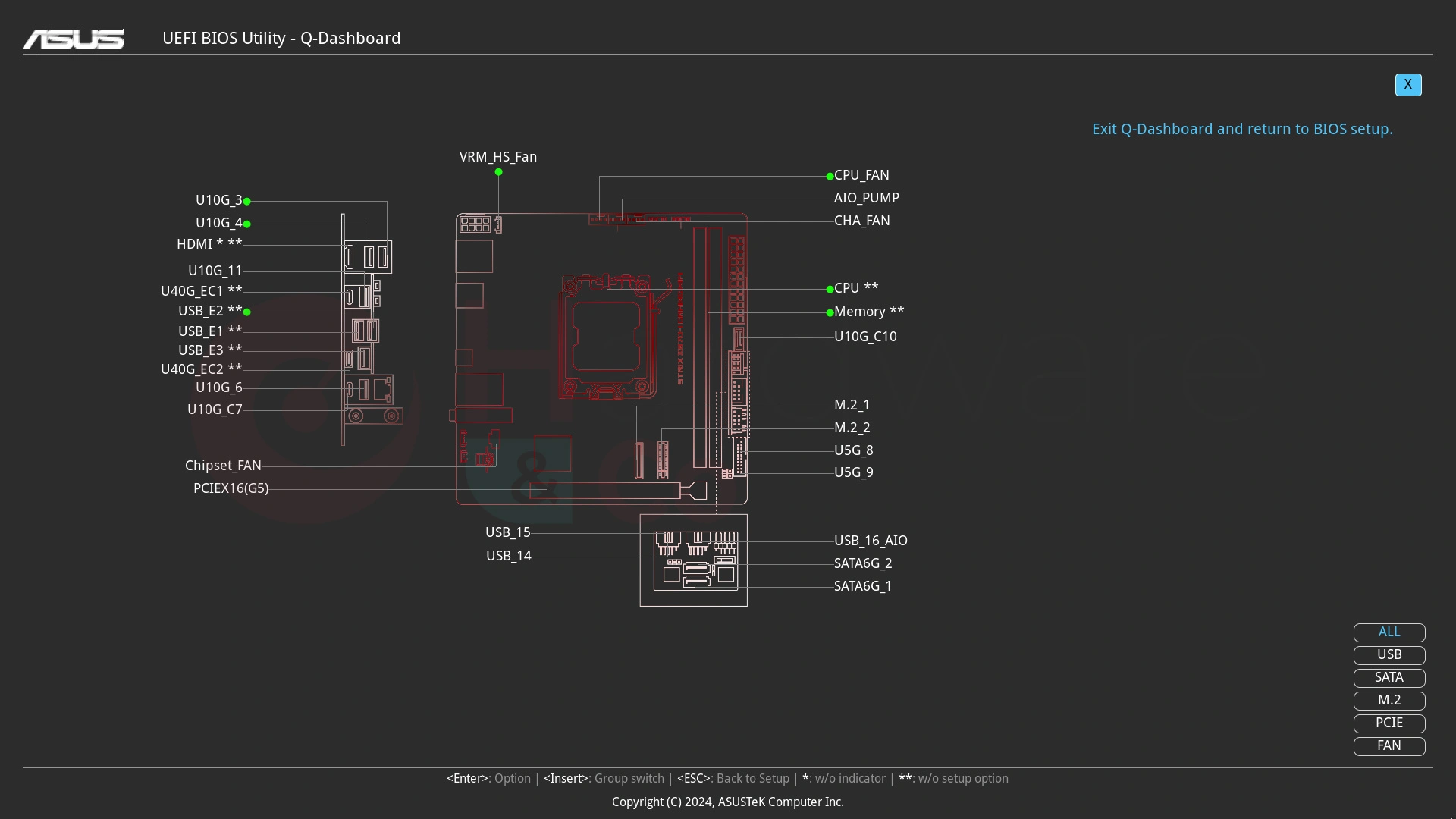 Asus Rog X870 I Gaming Wifi Bios Q Dashboard