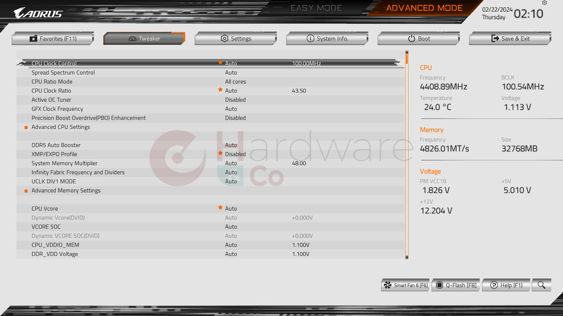 Gigabyte X870 Aorus Elite Wifi7 Ice Bios Tweaker 1