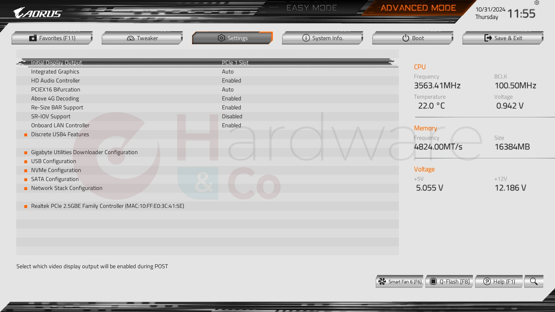 Gigabyte X870i Aorus Pro Ice Bios Advanced Settings 3