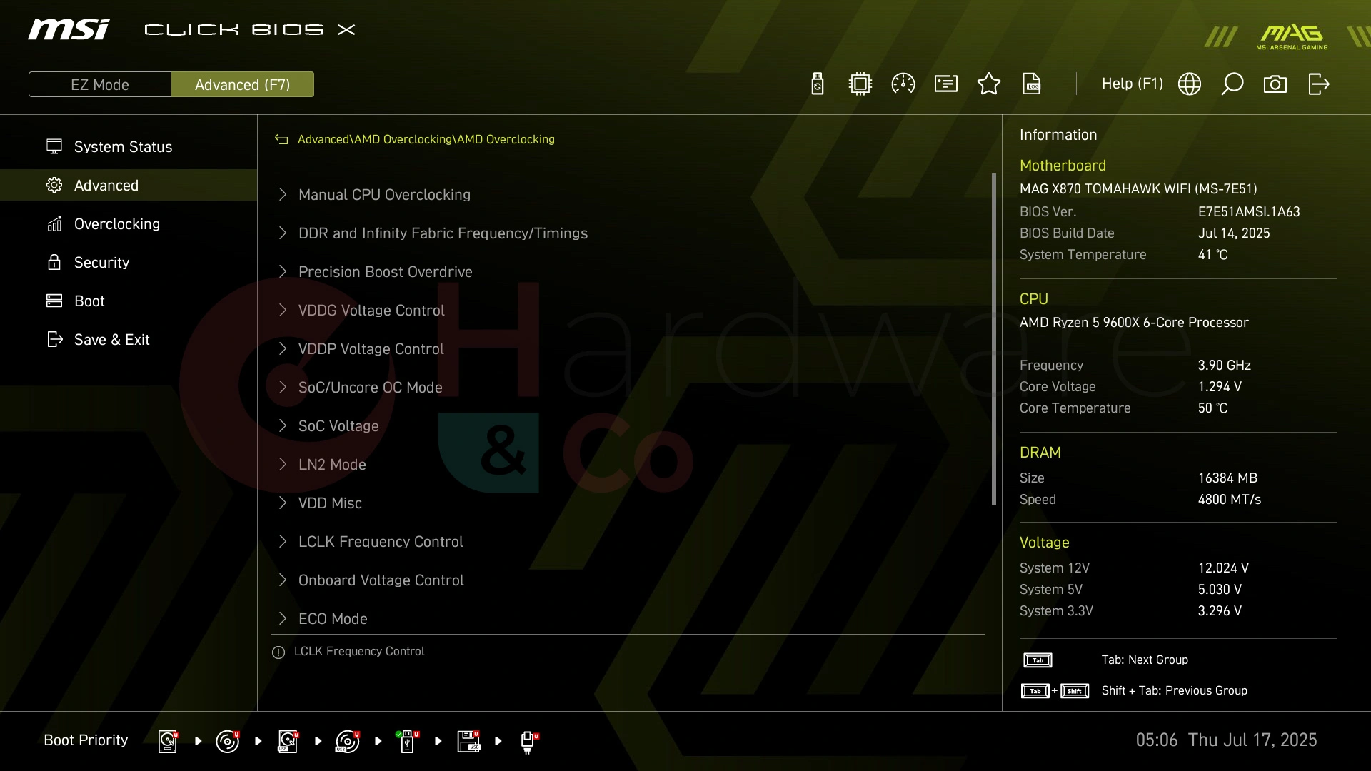 Msi Mag X870 Tomahawk Wifi Bios Advanced Advanced2