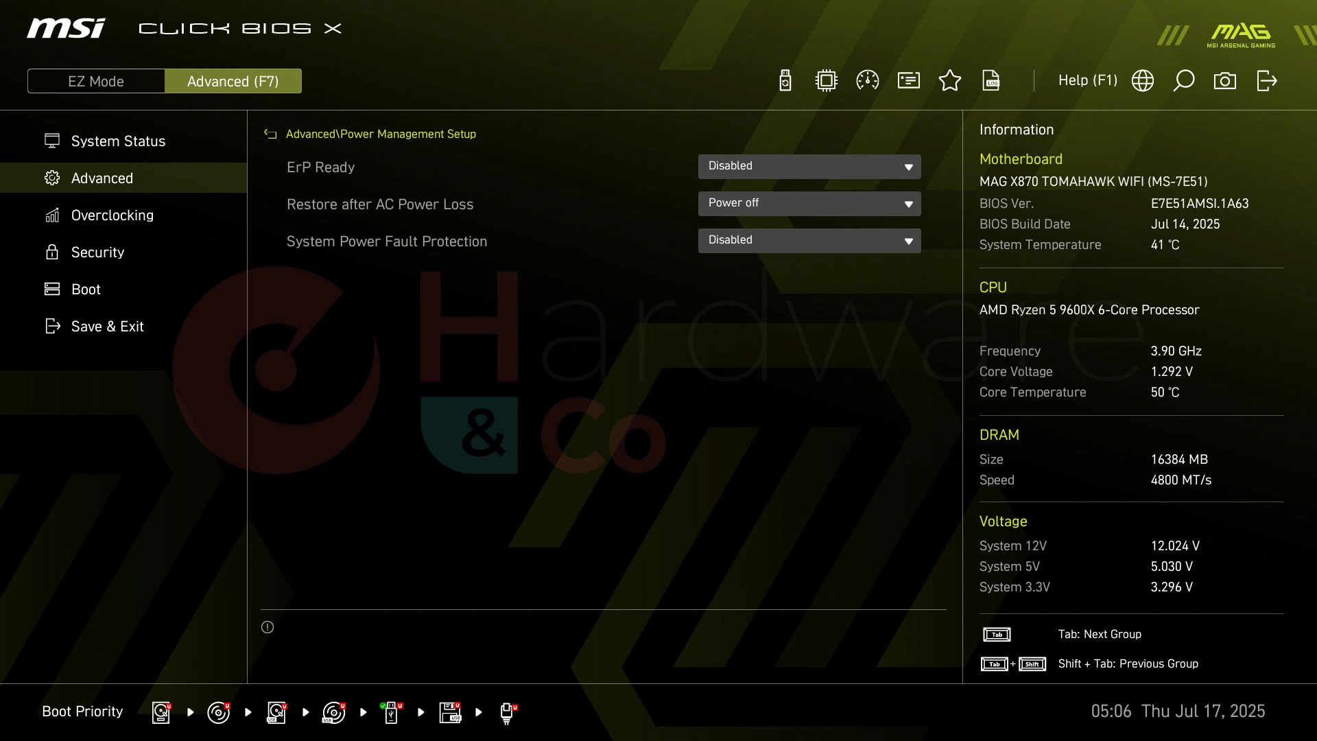 Msi Mag X870 Tomahawk Wifi Bios Advanced Advanced3