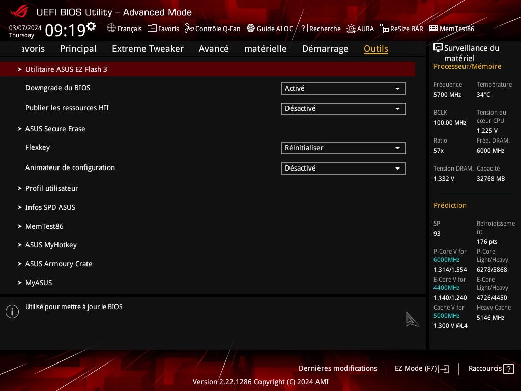 Asus ROG Maximus Z790 Dark Hero: инструменты UEFI