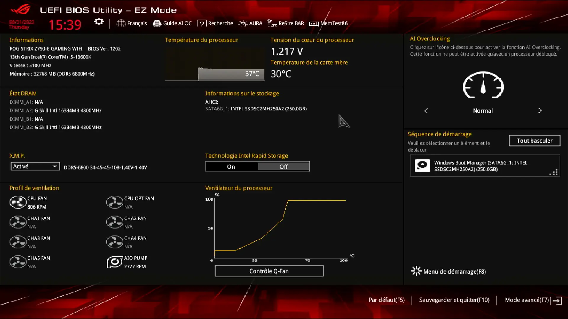 Asus Rog Strix Z790e Gaming Wifi Bios Ez Mode