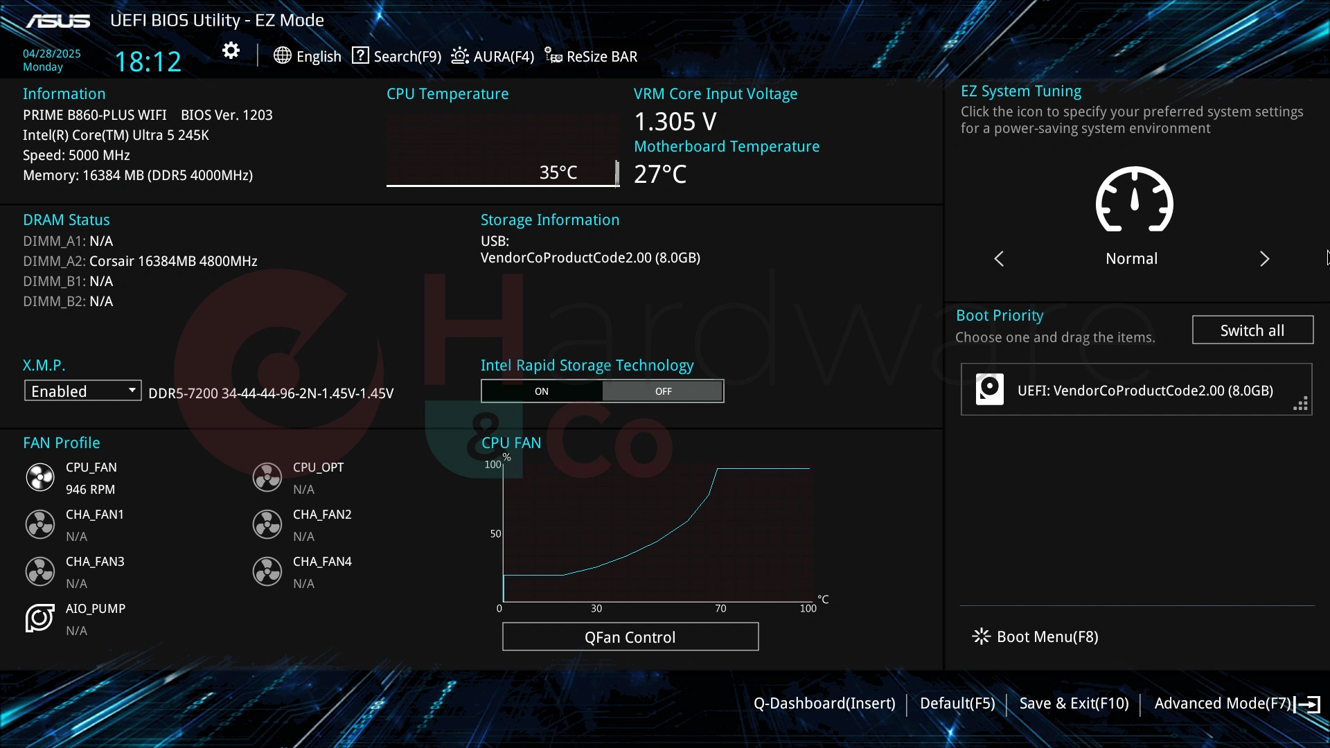 Asus Prime B860 Plus Wifi Bios Ezmode