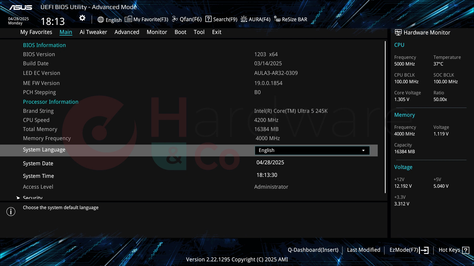 Asus Prime B860 Plus Wifi Bios Main