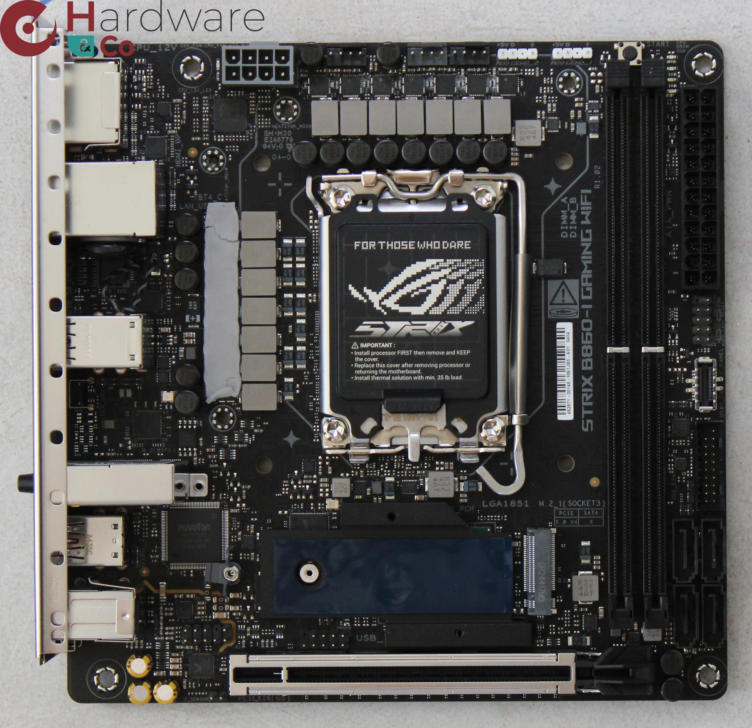 Asus B860i Strix Gaming Wifi Face Nue