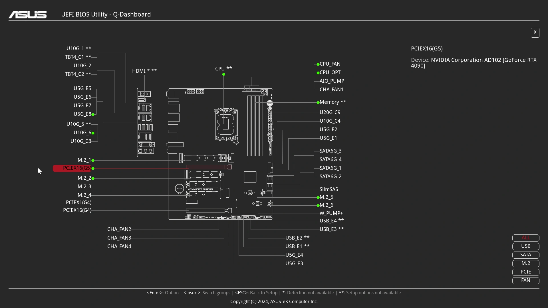 Asus ROG Maximus Z890 Hero : Q-Dashboard