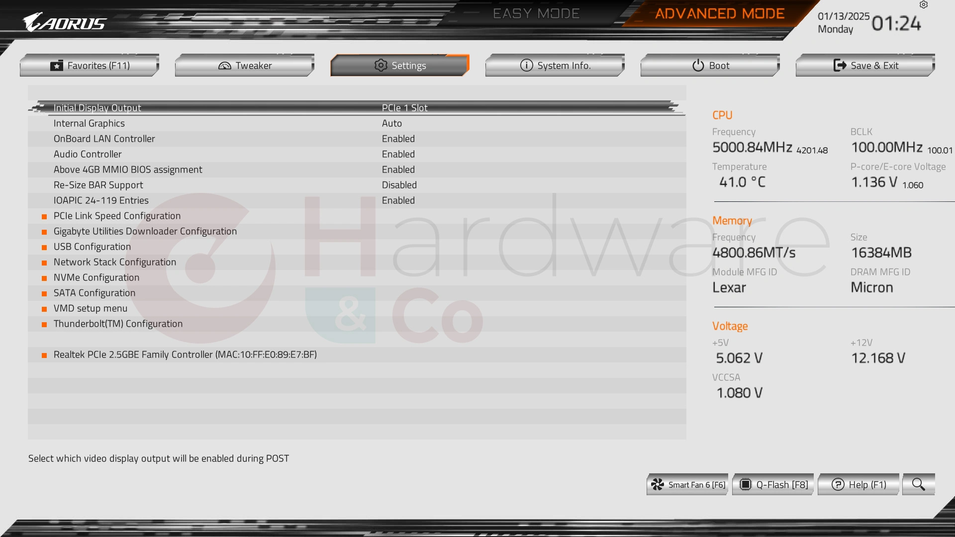 Gigabyte B860 Aorus Elite Wifi7 Ice Settings2