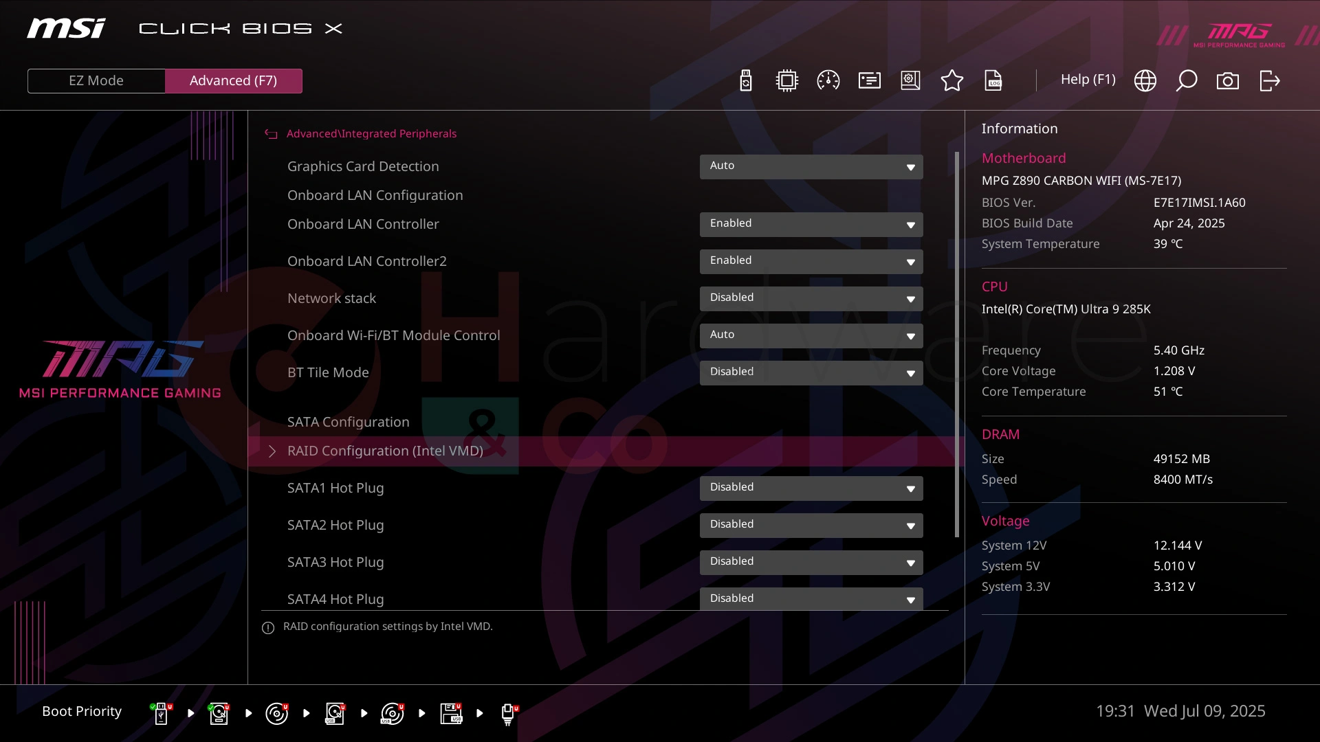 Msi Mag Z890 Carbon Wifi Bios Advanced Advanced1