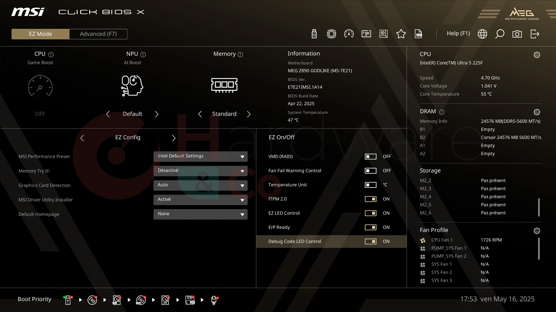 Msi Meg Z890 Godlike Bios Ez Mode