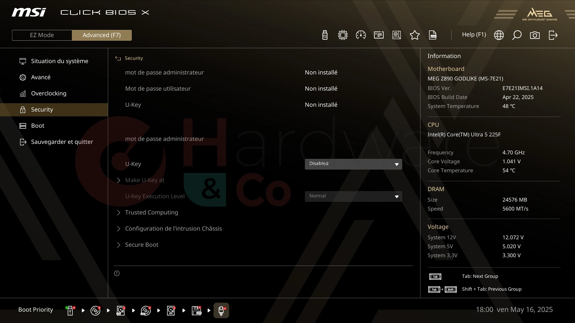 Msi Meg Z890 Godlike Bios Security