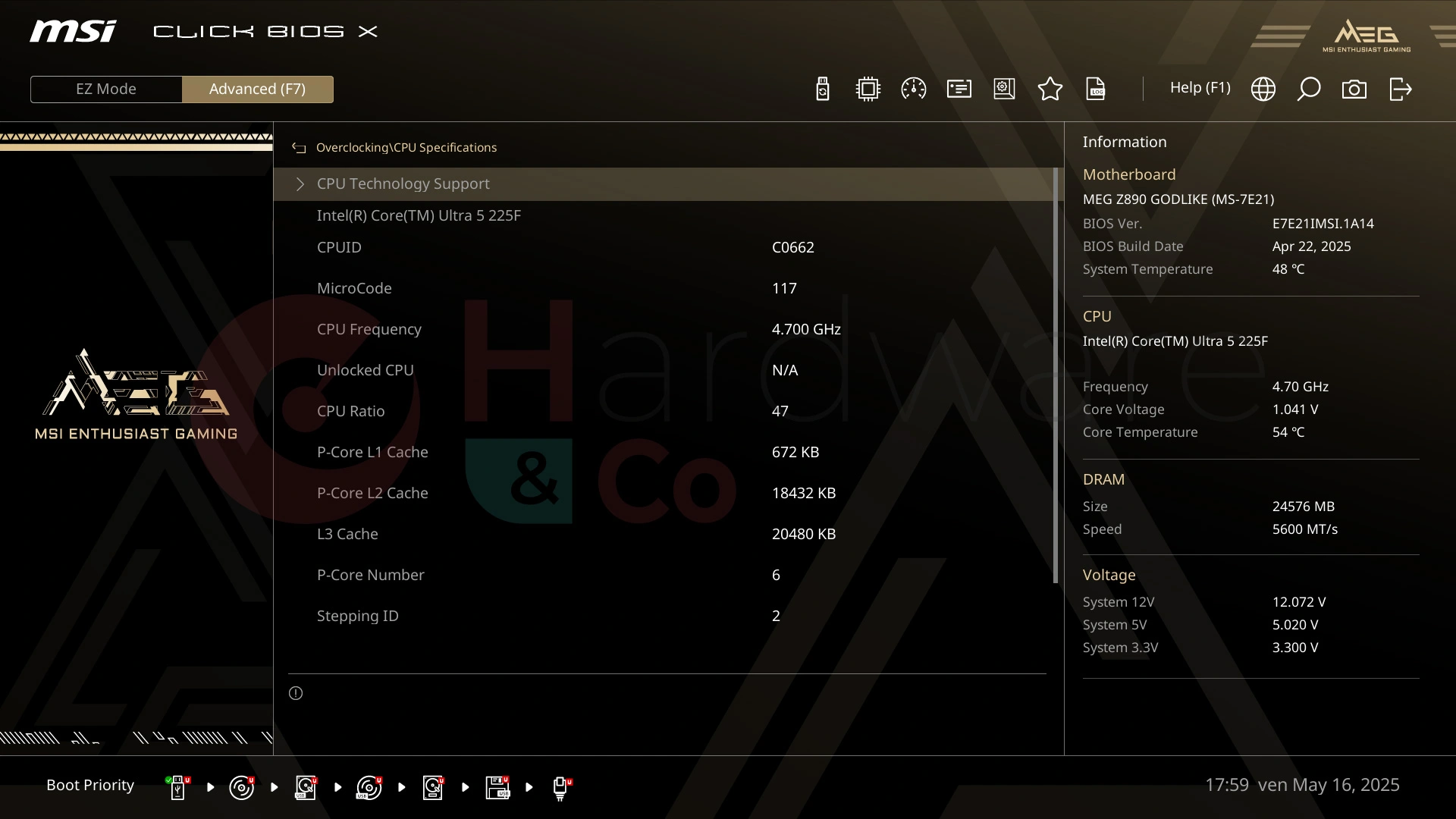 Msi Meg Z890 Godlike Bios System Info