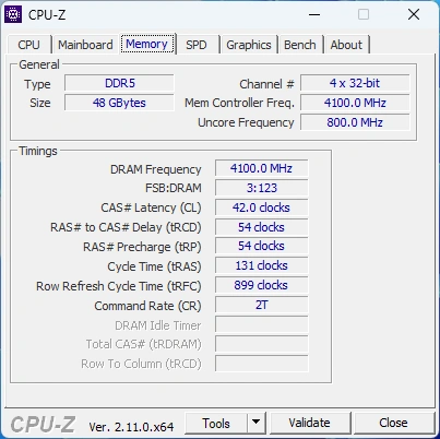 CPU-Z G.Skill DDR5-8200