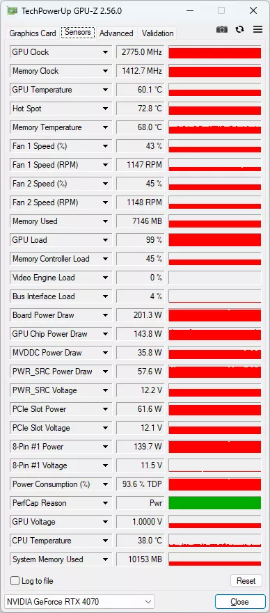 KFA2 RTX 4070 EX Gamer 1-Click OC : overclocking