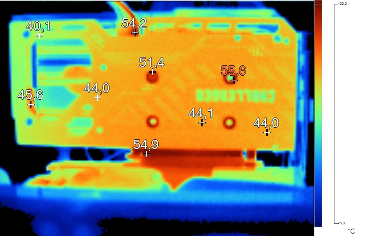 ASRock Arc B570 Challenger : image thermique en charge