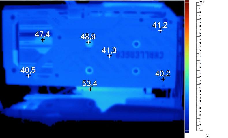 ASRock Arc B570 Challenger : image thermique au repos