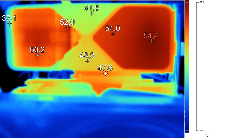 Image thermique de la GeForce RTX 5070 FE en jeu