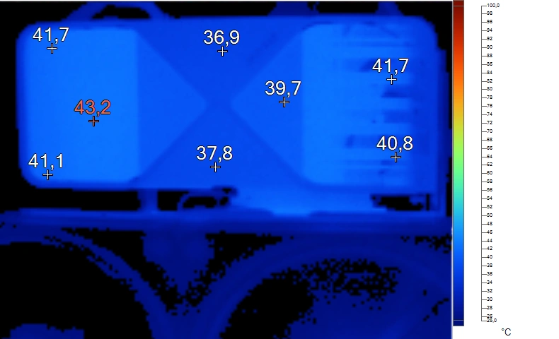 Image thermique de la GeForce RTX 5080 FE au repos