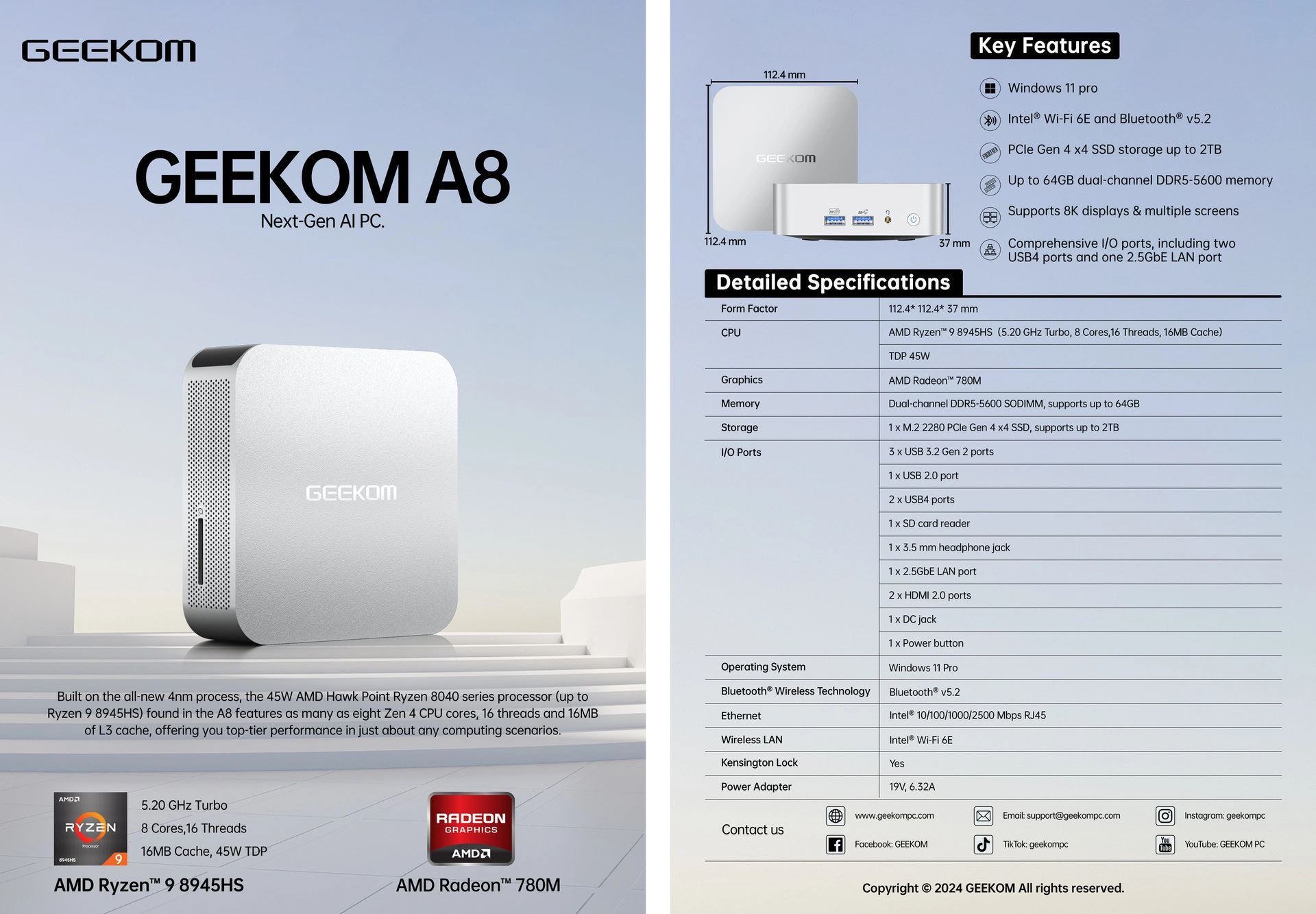 Geekom A8 Details