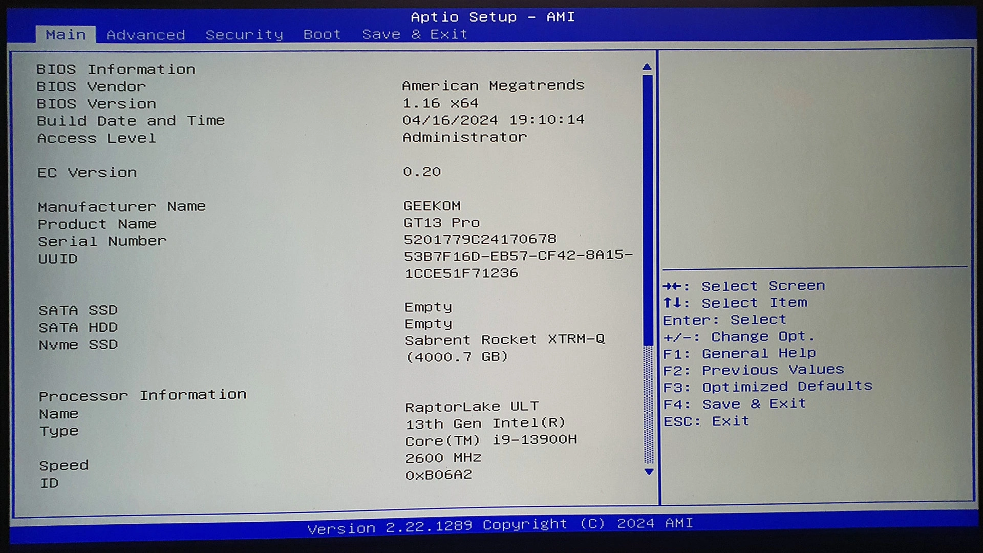 Geekom Gt13 Pro Bios 1