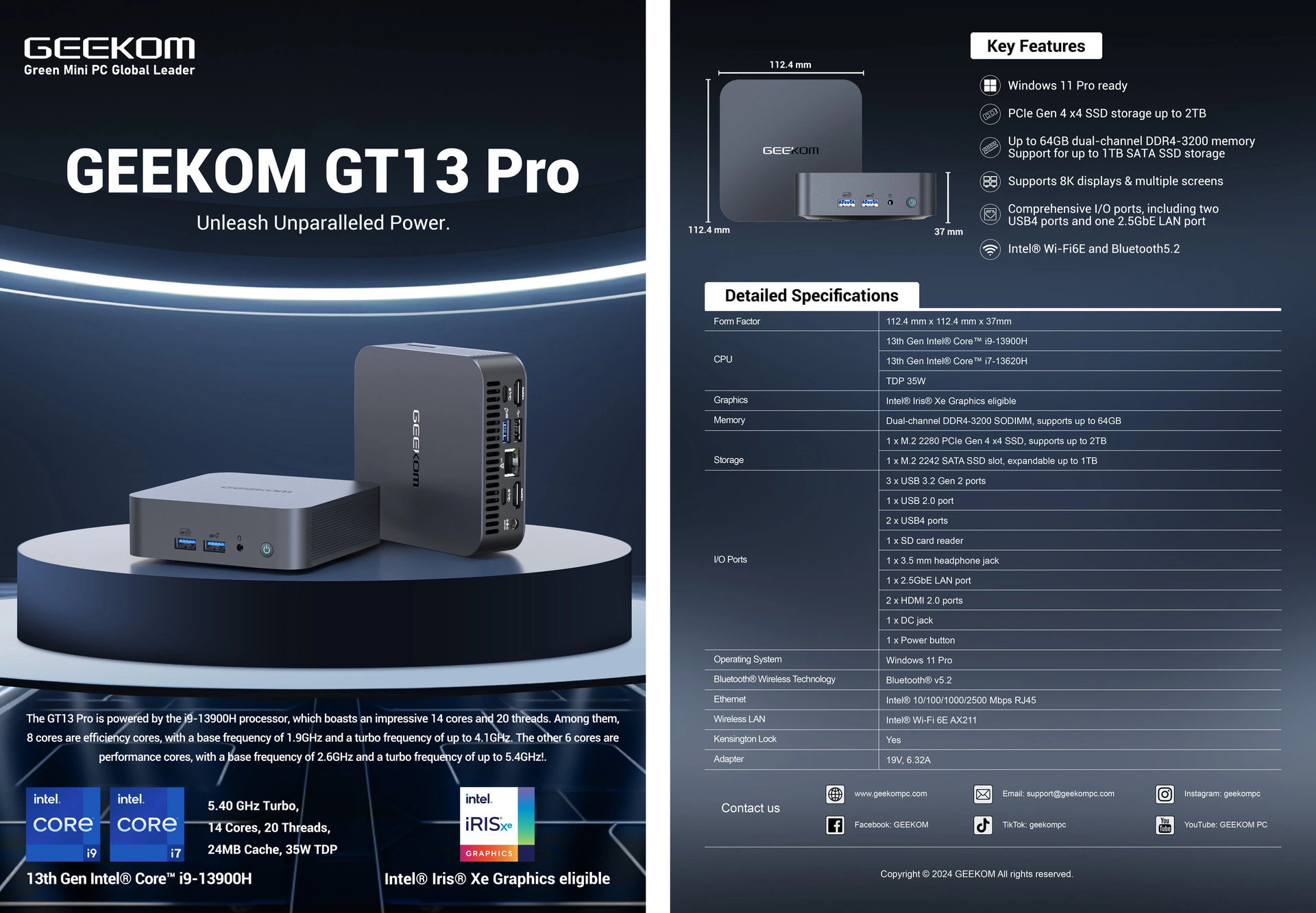 Geekom Gt13 Pro Details