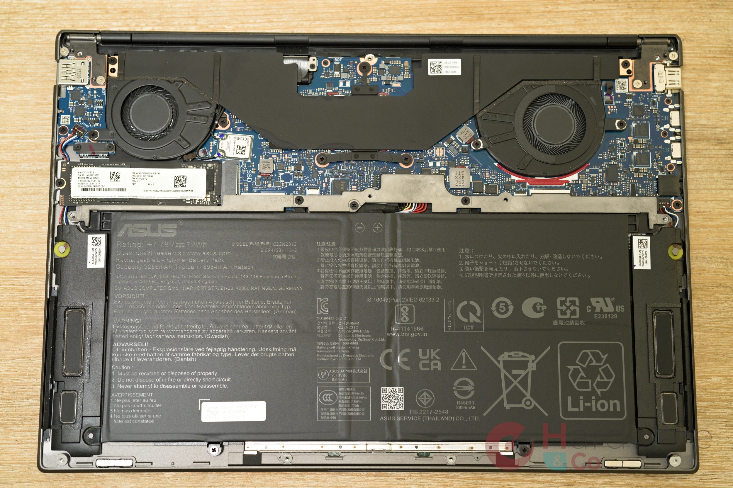 Asus Zenbook 14 2024 Opened Top