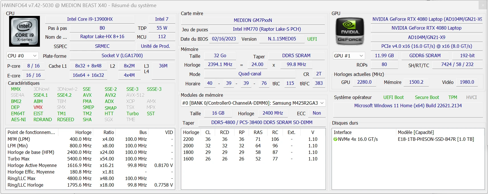 Erazer Beast X40 Hwinfo Nvidia